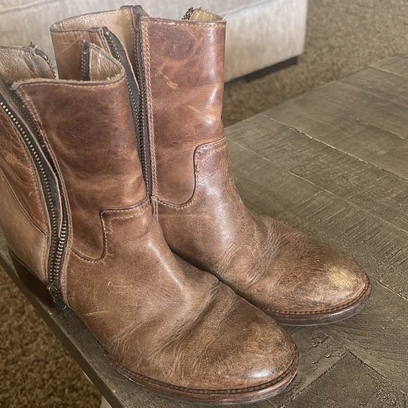 Freebird By Steven Austin Booties Boots Distressed Size 7 - Picture 9 of 13